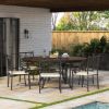 Picture of Clamart 6 Seater Solid Wood & Wrought Iron Round Dining Set