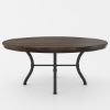 Picture of Clamart 6 Seater Solid Wood & Wrought Iron Round Dining Set