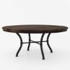 Picture of Clamart 6 Seater Solid Wood & Wrought Iron Round Dining Set