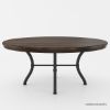 Picture of Clamart Solid Wood & Wrought Iron Round Patio Dining Table