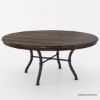 Picture of Clamart Solid Wood & Wrought Iron Round Patio Dining Table