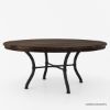 Picture of Clamart Solid Wood & Wrought Iron Round Patio Dining Table