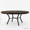 Picture of Clamart Solid Wood & Wrought Iron Round Patio Dining Table