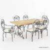 Picture of Pearland 6 Seater Handcrafted Solid Wood & Wrought Iron Dining Set