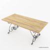 Picture of Pearland Handcrafted Solid Wood & Wrought Iron Dining Table