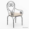 Picture of Pearland Handcrafted Wrought Iron Dining Arm Chair