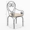 Picture of Pearland Handcrafted Wrought Iron Dining Arm Chair