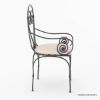 Picture of Pearland Handcrafted Wrought Iron Dining Arm Chair