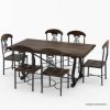 Picture of Abbeville 6 Seater Solid Wood & Wrought Iron Dining Table Set