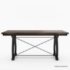 Picture of Abbeville Solid Wood & Wrought Iron Rectangle Dining Table