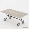 Picture of Forbach 4 Seater Solid Wood & Wrought Iron Patio Table