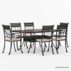 Picture of Wickenburg Wrought Iron Rustic Outdoor Dining Set​ For 6