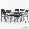 Picture of Wickenburg 6 Seater Modern Rustic Solid Wood & Wrought Iron Dining Set