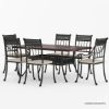 Picture of Wickenburg Wrought Iron Rustic Outdoor Dining Set​ For 6