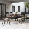 Picture of Wickenburg Modern Rustic Solid Wood & Wrought Iron Dining Table