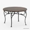 Picture of Durango Rustic Solid Wood & Wrought Iron Round Dining Table