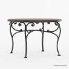 Picture of Durango Rustic Solid Wood & Wrought Iron Round Dining Table