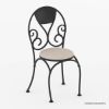 Picture of Durango Black Premium Wrought Iron Dining Chair