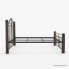 Picture of Syracuse 4 Piece Rustic Solid Wood & Wrought Iron Bedroom Set