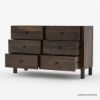 Picture of Syracuse 4 Piece Rustic Solid Wood & Wrought Iron Bedroom Set