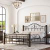 Picture of Syracuse Rustic Solid Wood & Wrought Iron Bed Frame