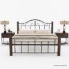 Picture of Syracuse Rustic Solid Wood & Wrought Iron Bed Frame