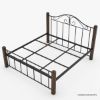 Picture of Syracuse Rustic Solid Wood & Wrought Iron Bed Frame