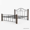 Picture of Syracuse Rustic Solid Wood & Wrought Iron Bed Frame