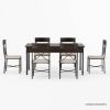 Picture of Pontevedra 6 Seater Rustic Solid Wood & Wrought Iron Dining Set