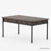 Picture of Pontevedra Rustic Solid Wood & Wrought Iron 6 Drawer Dining Table