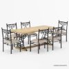 Picture of Annapolis 6 Seater Solid Wood & Wrought Iron Dining Set
