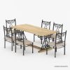 Picture of Annapolis 6 Seater Solid Wood & Wrought Iron Dining Set