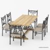 Picture of Annapolis 6 Seater Solid Wood & Wrought Iron Dining Set