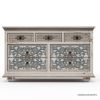 Picture of Colmar Rustic Solid Mahogany Wood 5 Piece Bedroom Set