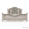 Picture of Colmar Coastal Floral Hand Carved Arch Headboard Solid Wood Platform Bed