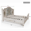 Picture of Colmar Coastal Floral Hand Carved Arch Headboard Solid Wood Platform Bed