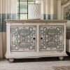 Picture of Colmar Solid Mahogany Wood Hand Carved Accent Storage Cabinet