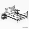 Picture of Montpellier 3 Piece Black Wrought Iron Bedroom Set