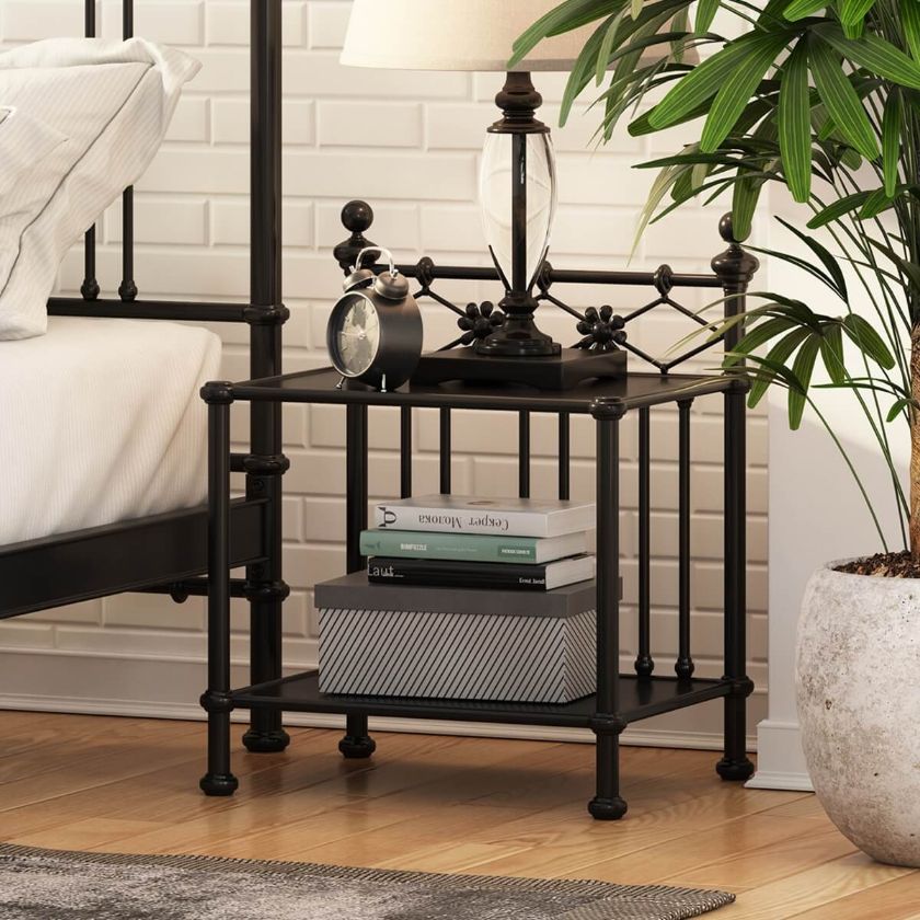 Picture of Montpellier Black Wrought Iron Handcrafted Nightstand