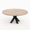 Picture of Coralville Rustic Solid Wood 2 Tone Round Dining Table