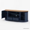 Picture of Peshtigo Two Tone Blue Solid Wood Media Console with Storage (55"- 84")