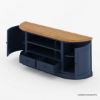 Picture of Peshtigo Two Tone Blue Solid Wood Media Console with Storage (55"- 84")