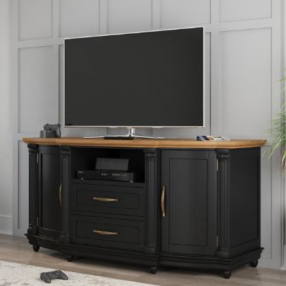 Picture of Marshalltown Two-tone Black Tall TV Media Console Cabinet (63")