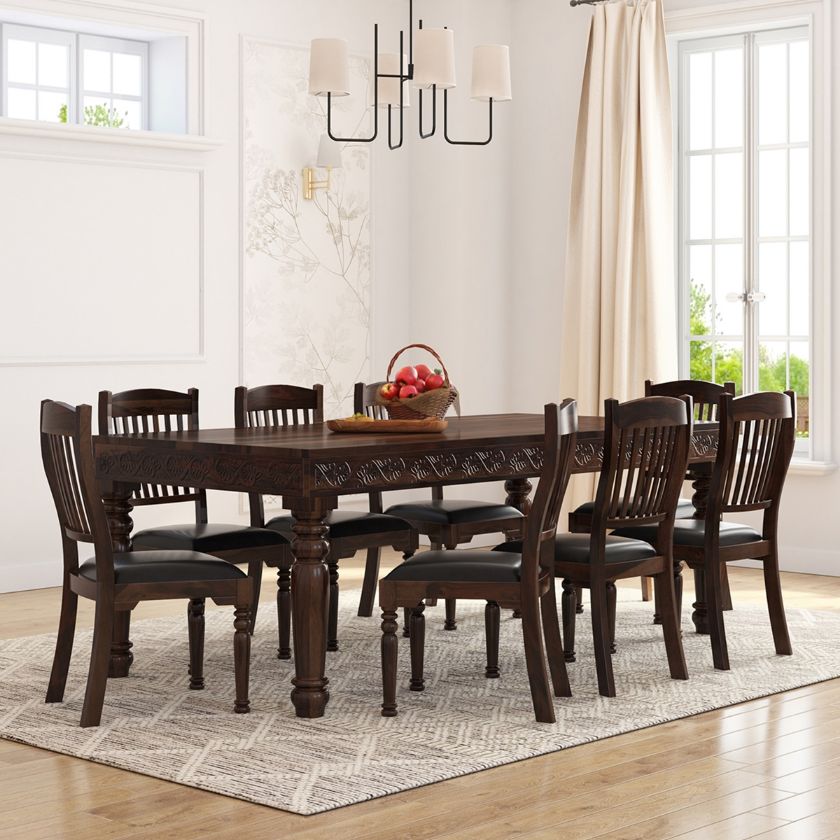 Picture of Langley Traditional Solid Wood Dining Table Chair Set