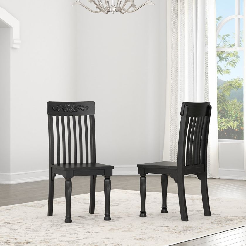 Picture of Cambria Solid Wood Modern Slatted Back Dining Chair