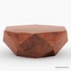 Picture of Bandera Wood Diamond Drum Shaped Coffee Table 