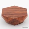 Picture of Bandera Wood Diamond Drum Shaped Coffee Table 