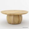 Picture of Camargito Rustic Solid Wood Round Top Coffee Table