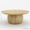 Picture of Camargito Rustic Solid Wood Round Top Coffee Table