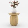 Picture of Camargito Rustic Solid Wood Round Top End Table